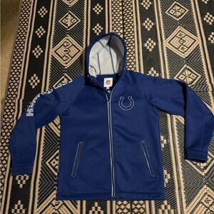 NFL Indianapolis Colts team zip up hoodie embroidered heavy lined size M